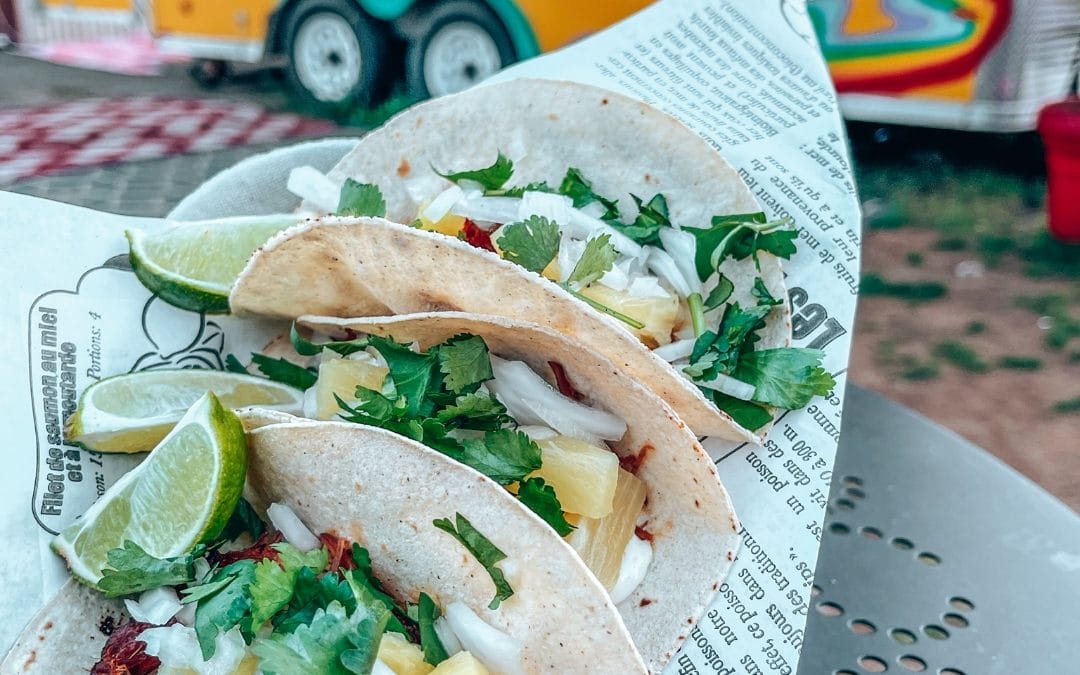 Trois tacos venant du food truck